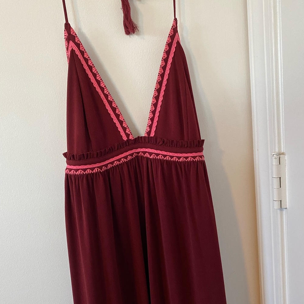 Red/pink maxi dress